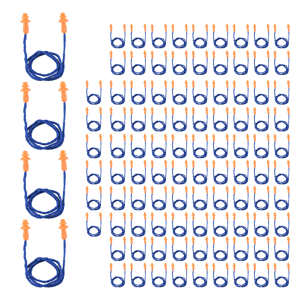 χωρίς εμπορικό σήμα 100 Pairs Individually Wrapped Non Silicone Corded Ear Plugs χωρίς εμπορικό σήμα 100 Pairs Individually Wrapped Non Silicone Corded Ear Plugs