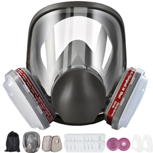 Unbranded Reusable Full Face Respirator Mask,6800 GasMask with Filter 6001&2091 Unbranded Reusable Full Face Respirator Mask,6800 GasMask with Filter 6001&2091