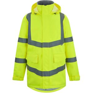 (M, Yellow) Regatta Mens Pro Contract Dover Hi-Vis Parka (M, Yellow) Regatta Mens Pro Contract Dover Hi-Vis Parka