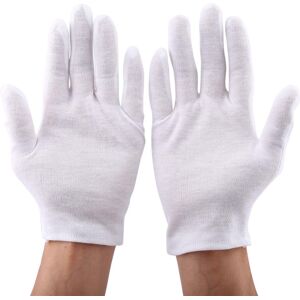 Unbranded 12 Pairs Practical White Cotton Work Safety Glove Unbranded 12 Pairs Practical White Cotton Work Safety Glove
