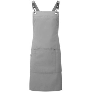 (One Size, Dark Grey) Premier Cross Back Bib Apron (One Size, Dark Grey) Premier Cross Back Bib Apron