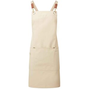 (One Size, Khaki) Premier Cross Back Bib Apron (One Size, Khaki) Premier Cross Back Bib Apron