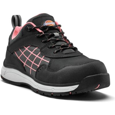 (3) DICKIES Elora Women's Safety Work Shoe Trainers Composite Toe Cap Black & Pi (3) DICKIES Elora Women's Safety Work Shoe Trainers Composite Toe Cap Black & Pi