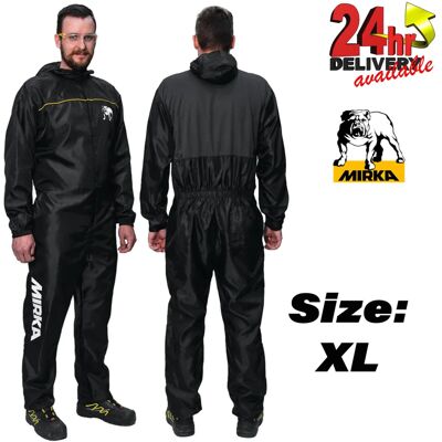 Mirka Coverall Light Line Black XL – Reusable, Washable Painter's Coverall (MIRK Mirka Coverall Light Line Black XL – Reusable, Washable Painter's Coverall (MIRK
