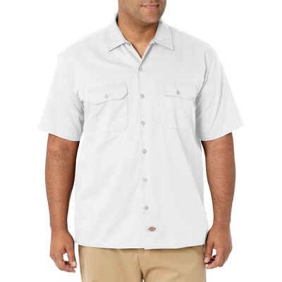 Dickies Mens Short Sleeve Work Utility Button Down Shirt White X-Large US Dickies Mens Short Sleeve Work Utility Button Down Shirt White X-Large US