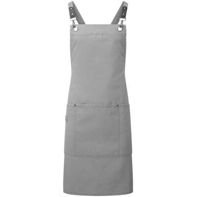 (One Size, Dark Grey) Premier Cross Back Clip Bib Apron (One Size, Dark Grey) Premier Cross Back Clip Bib Apron