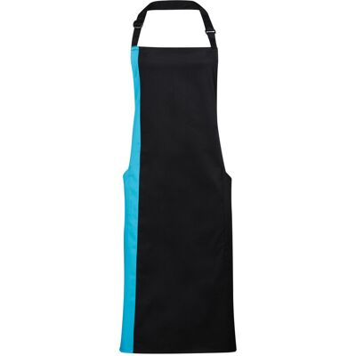 Premier Unisex Contrast Bib Apron - Pack of 2 - One Size Premier Unisex Contrast Bib Apron - Pack of 2 - One Size