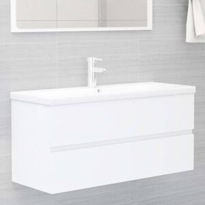 vidaXL Sink Cabinet Engineered Wood White Home Storage Bathroom Washroom Rack vidaXL Sink Cabinet Engineered Wood White Home Storage Bathroom Washroom Rack