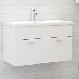 vidaXL White Sink Cabinet 80x38.5x46 cm - Bathroom Storage Furniture vidaXL White Sink Cabinet 80x38.5x46 cm - Bathroom Storage Furniture