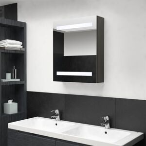 vidaXL LED Bathroom Mirror Cabinet Anthracite Washroom Storage Vanity Unit vidaXL LED Bathroom Mirror Cabinet Anthracite Washroom Storage Vanity Unit