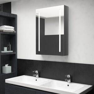 vidaXL LED Bathroom Mirror Shining Grey Medicine Cabinet Furniture Vanity Unit vidaXL LED Bathroom Mirror Shining Grey Medicine Cabinet Furniture Vanity Unit