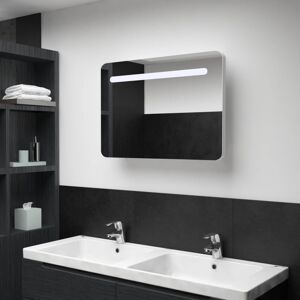 vidaXL LED Bathroom Mirror 80x9.5x55cm Wall Light Vanity Mirror Wall Cabinet vidaXL LED Bathroom Mirror 80x9.5x55cm Wall Light Vanity Mirror Wall Cabinet