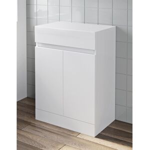 Unbranded 600mm Bathroom Countertop Vanity Door Unit Floor Standing Soft Close White Gloss Unbranded 600mm Bathroom Countertop Vanity Door Unit Floor Standing Soft Close White Gloss