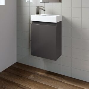 Unbranded Gloss Grey Wall Mounted 400mm Slimline Vanity Unit Basin Sink Cloakroom Bathroom Unbranded Gloss Grey Wall Mounted 400mm Slimline Vanity Unit Basin Sink Cloakroom Bathroom