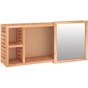 vidaXL Walnut Mirror Cabinet - Space-saving Wall-mounted Design - 80x17x34 cm vidaXL Walnut Mirror Cabinet - Space-saving Wall-mounted Design - 80x17x34 cm