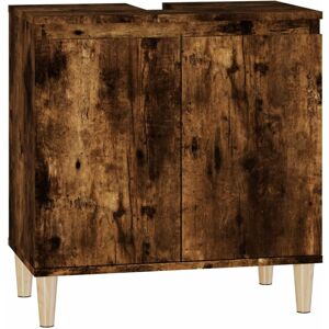 (smoked oak) vidaXL Sink Cabinet Vanity Unit Storage Under Sink Cabinet Engineer (smoked oak) vidaXL Sink Cabinet Vanity Unit Storage Under Sink Cabinet Engineer