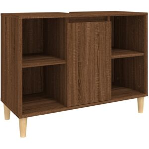 (brown oak) vidaXL Sink Cabinet Vanity Unit Storage Under Sink Cabinet Engineere (brown oak) vidaXL Sink Cabinet Vanity Unit Storage Under Sink Cabinet Engineere