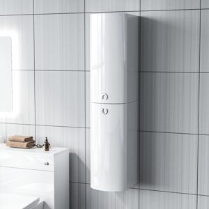 NES Home Dene 1400 mm Bathroom Wall Hung Cabinet Storage Tall Shelf Furniture White NES Home Dene 1400 mm Bathroom Wall Hung Cabinet Storage Tall Shelf Furniture White