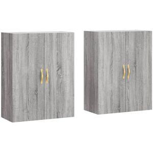 vidaXL Wall Mounted Cabinets Bathroom Cupboard Side Cabinet 2 pcs Grey Sonoma vidaXL Wall Mounted Cabinets Bathroom Cupboard Side Cabinet 2 pcs Grey Sonoma