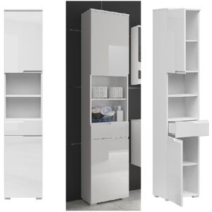 Impact Furniture Tall Bathroom Cabinet Floor Storage Unit Drawer Tallboy White Gloss Spice Impact Furniture Tall Bathroom Cabinet Floor Storage Unit Drawer Tallboy White Gloss Spice