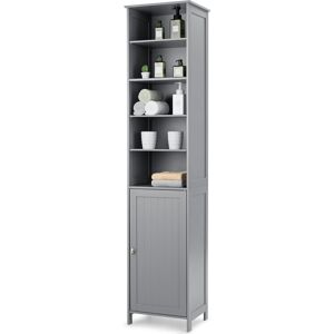 Costway Bathroom Tall Cabinet Slim Freestanding Storage Organizer W/ Adjustable Shelves Costway Bathroom Tall Cabinet Slim Freestanding Storage Organizer W/ Adjustable Shelves