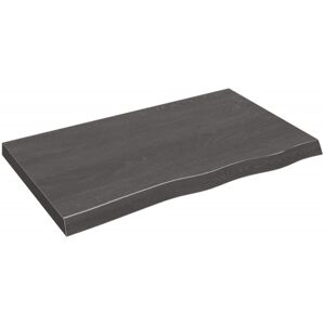 vidaXL Dark Grey 100x60x6cm Bathroom Vanity Top - Solid Oak vidaXL Dark Grey 100x60x6cm Bathroom Vanity Top - Solid Oak