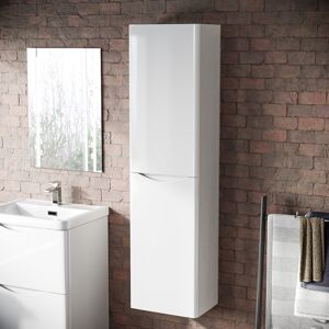 Nes Home Bathroom 1500mm White Wall Hung Furniture Tall Storage Cabinet Nes Home Bathroom 1500mm White Wall Hung Furniture Tall Storage Cabinet