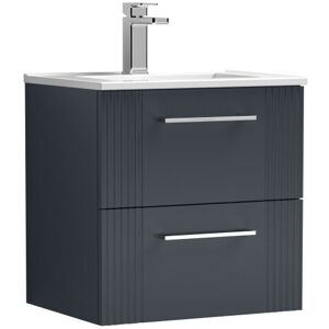 Balterley Partial Fluted 2 Drawer Wall Hung Vanity Unit with 1 Tap Hole Minimalist Basin - Balterley Partial Fluted 2 Drawer Wall Hung Vanity Unit with 1 Tap Hole Minimalist Basin -