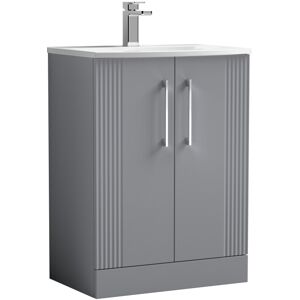 Balterley Partial Fluted 2 Door Floor Standing Vanity Unit with 1 Tap Hole Curved Basin- 6 Balterley Partial Fluted 2 Door Floor Standing Vanity Unit with 1 Tap Hole Curved Basin- 6