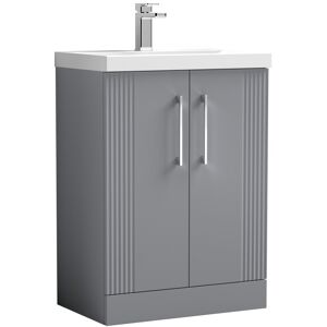 Balterley Partial Fluted 2 Door Floor Standing Vanity Unit with 1 Tap Hole Thin-Edge Basin Balterley Partial Fluted 2 Door Floor Standing Vanity Unit with 1 Tap Hole Thin-Edge Basin