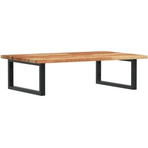 vidaXL Wall Mounted Steel and Acacia Wood Basin Shelf - Bathroom Storage vidaXL Wall Mounted Steel and Acacia Wood Basin Shelf - Bathroom Storage