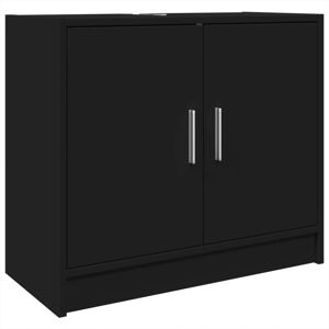vidaXL Sink Cabinet Vanity Unit Storage Unit Cupboard Black Engineered Wood vidaXL Sink Cabinet Vanity Unit Storage Unit Cupboard Black Engineered Wood