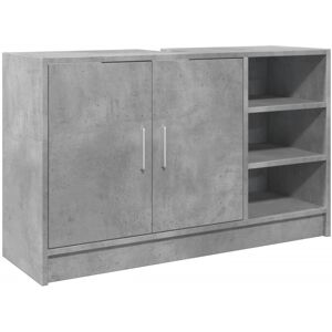 vidaXL Sink Cabinet Vanity Unit Storage Cupboard Concrete Grey Engineered Wood vidaXL Sink Cabinet Vanity Unit Storage Cupboard Concrete Grey Engineered Wood