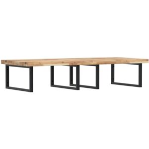 vidaXL Basin Shelf Wall Mounted Bathroom Countertop Steel & Solid Wood Acacia vidaXL Basin Shelf Wall Mounted Bathroom Countertop Steel & Solid Wood Acacia