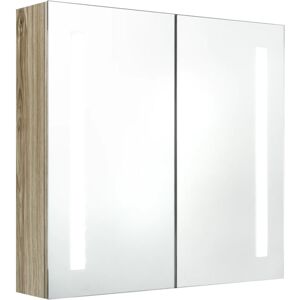 (oak, 62 x 14 x 60 cm) vidaXL LED Bathroom Mirror Cabinet Washroom Wall Cabinet (oak, 62 x 14 x 60 cm) vidaXL LED Bathroom Mirror Cabinet Washroom Wall Cabinet