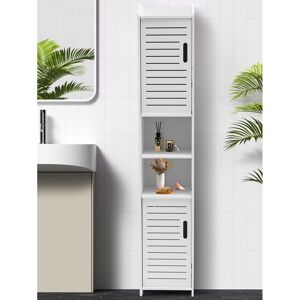 Unbranded 5 Tier Bathroom Floor Cabinet Standing Storage Cupboard Shelves White Unbranded 5 Tier Bathroom Floor Cabinet Standing Storage Cupboard Shelves White