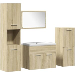 (60 x 38.5 x 46 cm) vidaXL Bathroom Furniture Set Sink Cabinet Engineered Wood (60 x 38.5 x 46 cm) vidaXL Bathroom Furniture Set Sink Cabinet Engineered Wood