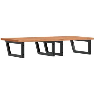 vidaXL Basin Shelf Wall Mounted Bathroom Countertop Steel and Solid Wood Beech vidaXL Basin Shelf Wall Mounted Bathroom Countertop Steel and Solid Wood Beech