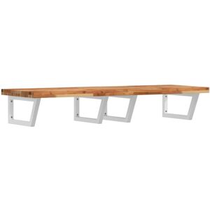 vidaXL Basin Shelf Wall Mounted Bathroom Countertop Steel & Solid Wood Acacia vidaXL Basin Shelf Wall Mounted Bathroom Countertop Steel & Solid Wood Acacia