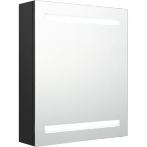 vidaXL LED Bathroom Mirror Cabinet Black Wall Cabinet Washroom Storage Unit vidaXL LED Bathroom Mirror Cabinet Black Wall Cabinet Washroom Storage Unit