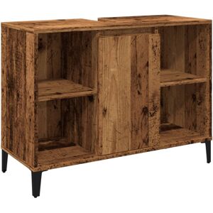 (old wood) vidaXL Sink Cabinet Vanity Unit Storage Under Sink Cabinet Engineered (old wood) vidaXL Sink Cabinet Vanity Unit Storage Under Sink Cabinet Engineered