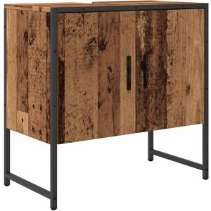 (old wood, 60 x 33 x 60 cm) vidaXL Bathroom Sink Cabinet Vanity Unit Storage Cup (old wood, 60 x 33 x 60 cm) vidaXL Bathroom Sink Cabinet Vanity Unit Storage Cup