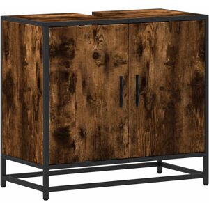 (smoked oak) vidaXL Bathroom Sink Cabinet Smoked Oak 65x33x60 cm Engineered Wood (smoked oak) vidaXL Bathroom Sink Cabinet Smoked Oak 65x33x60 cm Engineered Wood