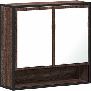 (brown oak) vidaXL Bathroom Mirror Cabinet Smoked Oak 65x20x60 cm Engineered Woo (brown oak) vidaXL Bathroom Mirror Cabinet Smoked Oak 65x20x60 cm Engineered Woo