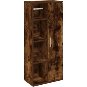 (smoked oak) vidaXL Bathroom Cabinet with Roll Holder Vanity Unit Cupboard Sink (smoked oak) vidaXL Bathroom Cabinet with Roll Holder Vanity Unit Cupboard Sink