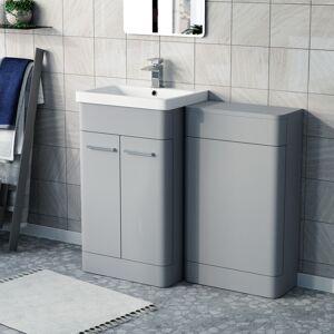 Willesden Bathrooms Matte Grey 1000mm Freestanding Cabinet Ceramic Basin Wc Unit - Bathroom Cabinet & Basin Willesden Bathrooms Matte Grey 1000mm Freestanding Cabinet Ceramic Basin Wc Unit - Bathroom Cabinet & Basin