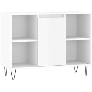 (high gloss white) vidaXL Bathroom Cabinet Vanity Unit Highboard Cupboard Black (high gloss white) vidaXL Bathroom Cabinet Vanity Unit Highboard Cupboard Black