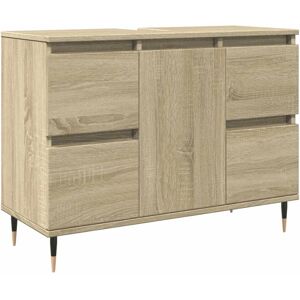 vidaXL Bathroom Cabinet Storage Cabinet Vanity Unit Sonoma Oak Engineered Wood vidaXL Bathroom Cabinet Storage Cabinet Vanity Unit Sonoma Oak Engineered Wood
