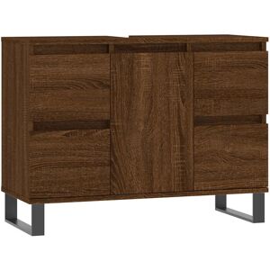 (brown oak) vidaXL Bathroom Cabinet Vanity Unit Highboard Cupboard White Enginee (brown oak) vidaXL Bathroom Cabinet Vanity Unit Highboard Cupboard White Enginee