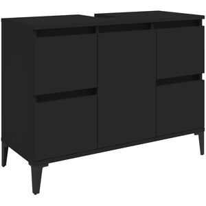 (black) vidaXL Sink Cabinet Vanity Unit Storage Under Sink Cabinet Engineered Wo (black) vidaXL Sink Cabinet Vanity Unit Storage Under Sink Cabinet Engineered Wo